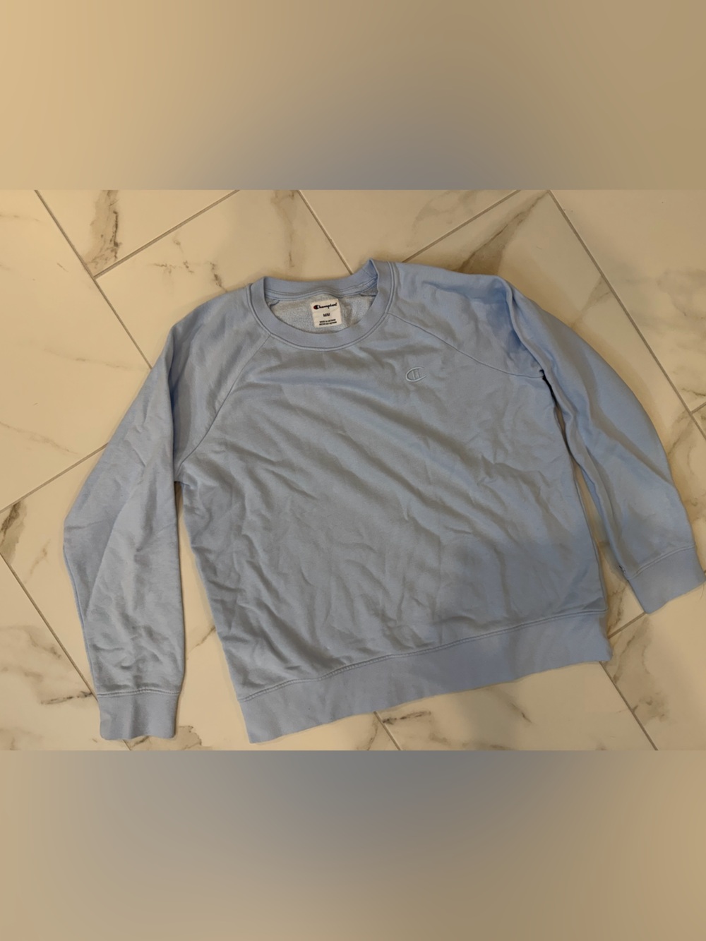 Champion women’s Pastel Blue Pullover Crewneck Sweatshirt